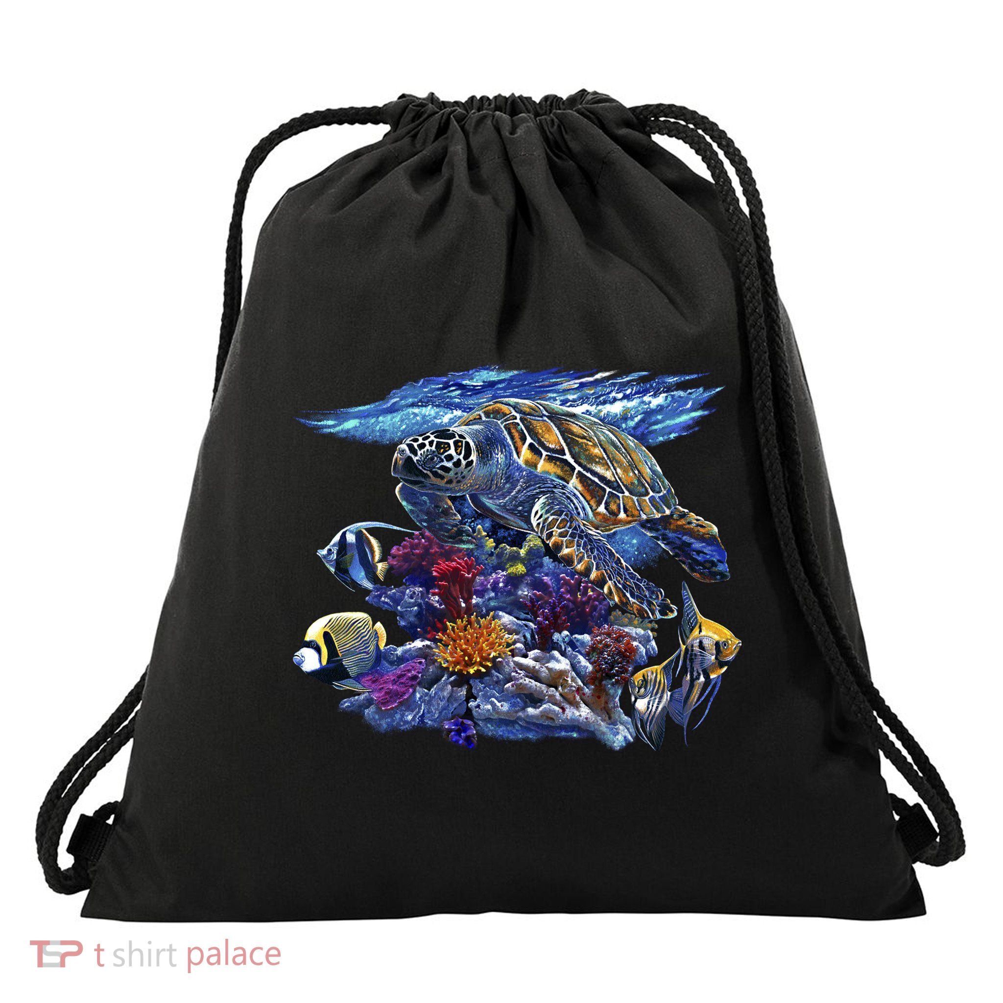 Sea Turtle Life Drawstring Bag