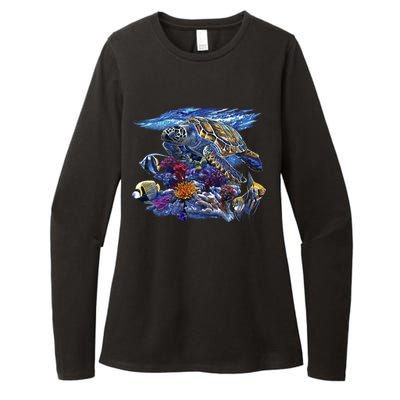 Sea Turtle Life Womens CVC Long Sleeve Shirt