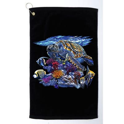 Sea Turtle Life Platinum Collection Golf Towel