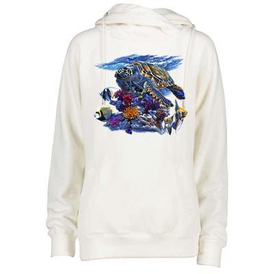 Sea Turtle Life Womens Funnel Neck Pullover Hood