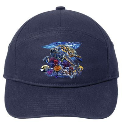 Sea Turtle Life 7-Panel Snapback Hat