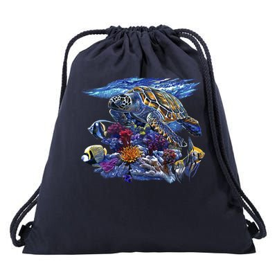 Sea Turtle Life Drawstring Bag