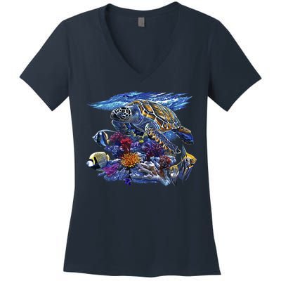 Sea Turtle Life Women's V-Neck T-Shirt