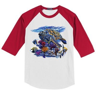 Sea Turtle Life Kids Colorblock Raglan Jersey