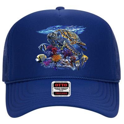 Sea Turtle Life High Crown Mesh Back Trucker Hat