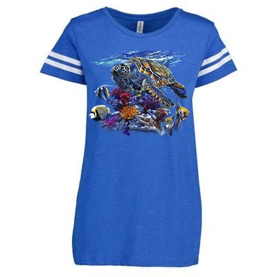 Sea Turtle Life Enza Ladies Jersey Football T-Shirt