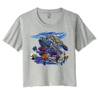 Sea Turtle Life Women's Crop Top Tee