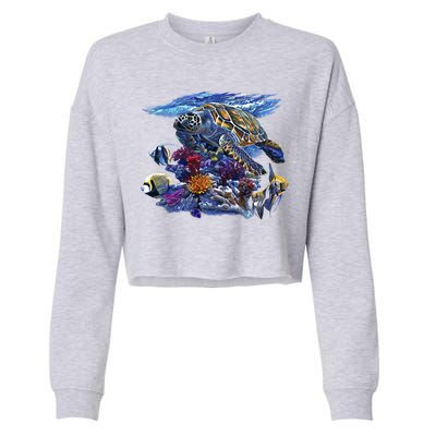 Sea Turtle Life Cropped Pullover Crew