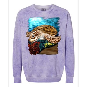 Sea Turtle Ocean Colorblast Crewneck Sweatshirt