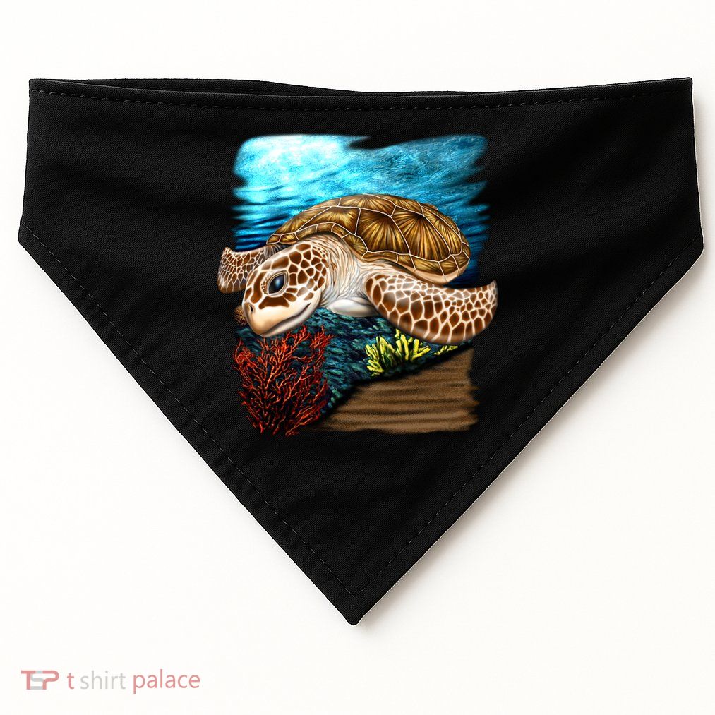 Sea Turtle Ocean USA-Made Doggie Bandana