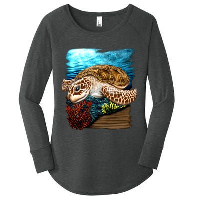 Sea Turtle Ocean Women's Perfect Tri Tunic Long Sleeve Shirt