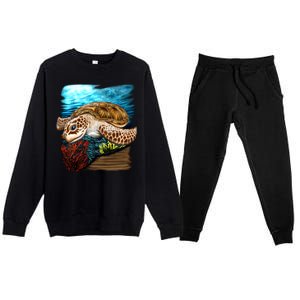 Sea Turtle Ocean Premium Crewneck Sweatsuit Set