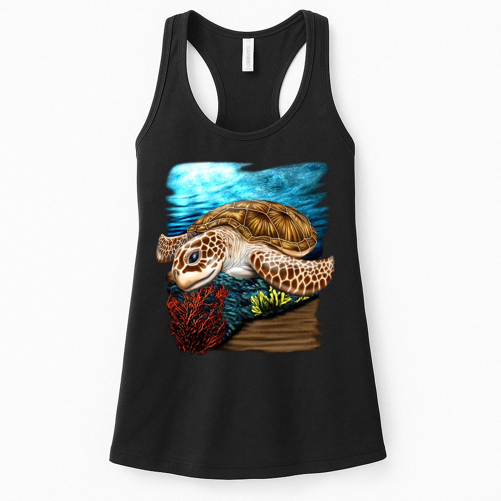 Sea Turtle Ocean Womens Tank Top