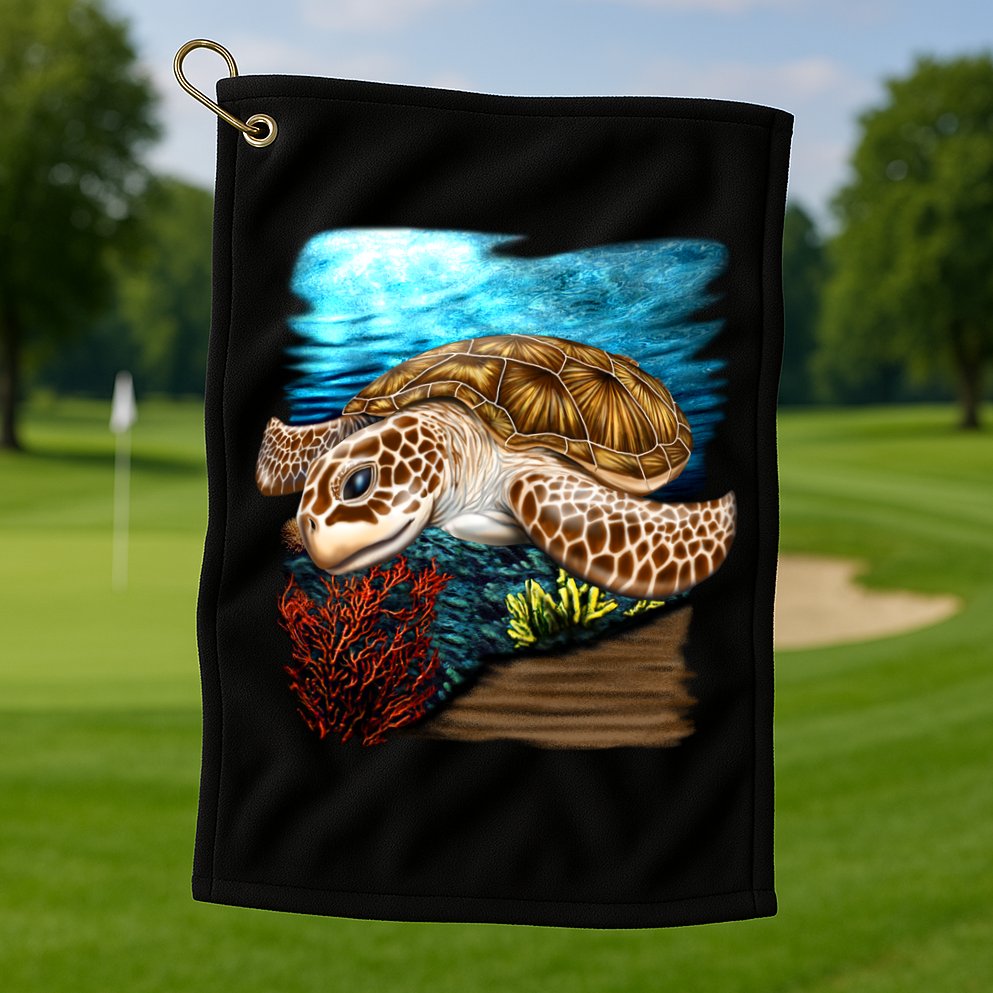 Sea Turtle Ocean Golf Towel