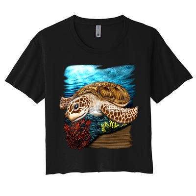 Sea Turtle Ocean Crop Top