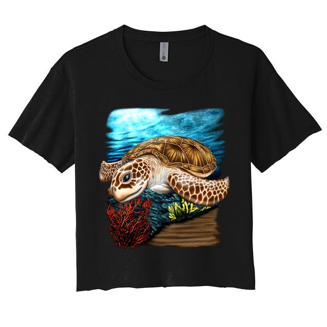 Sea Turtle Ocean Crop Top
