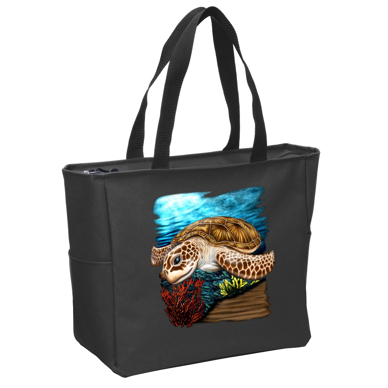 Sea Turtle Ocean Zip Tote Bag