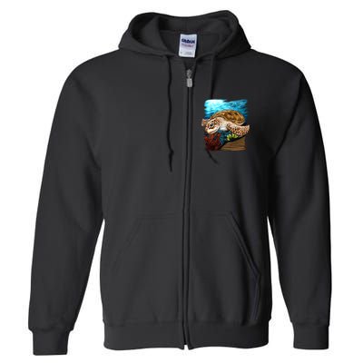 Sea Turtle Ocean Full Zip Hoodie