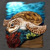 Sea Turtle Ocean Vector Backpack