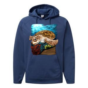 Sea Turtle Ocean Performance Fleece Hoodie