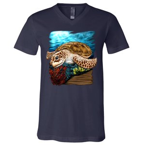 Sea Turtle Ocean V-Neck T-Shirt