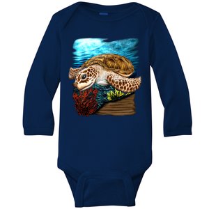 Sea Turtle Ocean Baby Long Sleeve Bodysuit