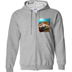 Sea Turtle Ocean Full Zip Hoodie