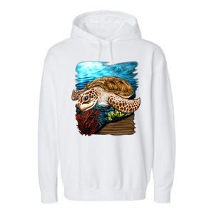 Sea Turtle Ocean Garment-Dyed Fleece Hoodie