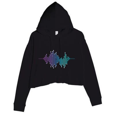 Sound Engineer Audio Music Equalizer Audio Specialist Crop Fleece Hoodie