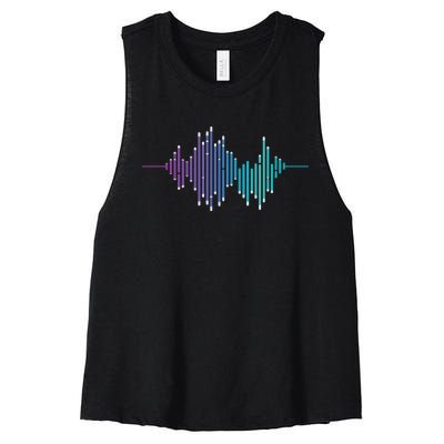 Sound Engineer Audio Music Equalizer Audio Specialist Women's Racerback Cropped Tank