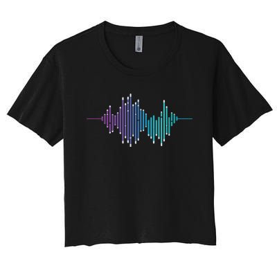 Sound Engineer Audio Music Equalizer Audio Specialist Women's Crop Top Tee