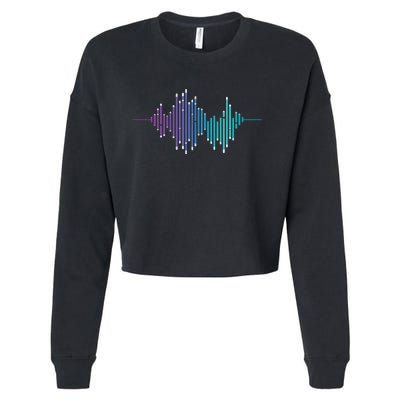 Sound Engineer Audio Music Equalizer Audio Specialist Cropped Pullover Crew