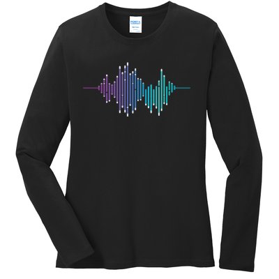 Sound Engineer Audio Music Equalizer Audio Specialist Ladies Long Sleeve Shirt