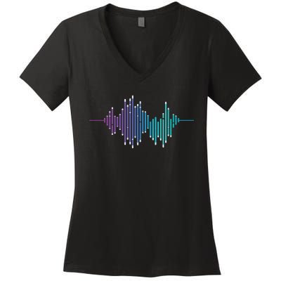 Sound Engineer Audio Music Equalizer Audio Specialist Women's V-Neck T-Shirt