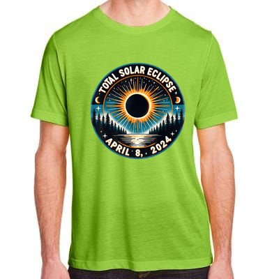 Solar Eclipse Astronomy Vintage 2024 Solar Eclipse Adult ChromaSoft Performance T-Shirt