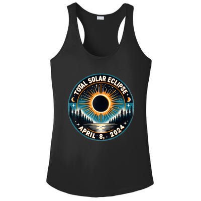 Solar Eclipse Astronomy Vintage 2024 Solar Eclipse Ladies PosiCharge Competitor Racerback Tank