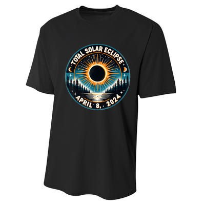 Solar Eclipse Astronomy Vintage 2024 Solar Eclipse Performance Sprint T-Shirt