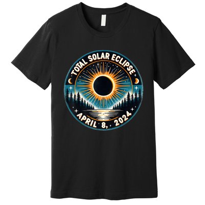 Solar Eclipse Astronomy Vintage 2024 Solar Eclipse Premium T-Shirt