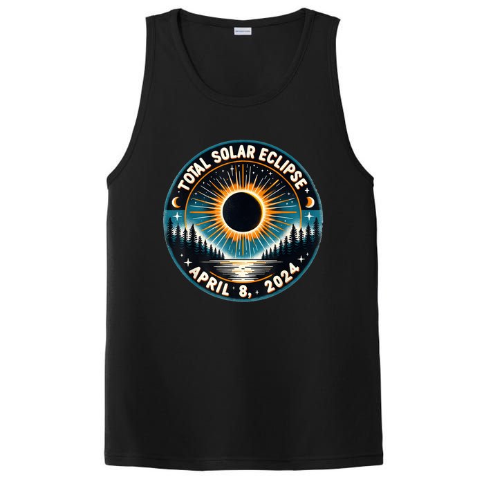 Solar Eclipse Astronomy Vintage 2024 Solar Eclipse PosiCharge Competitor Tank