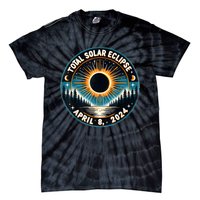 Solar Eclipse Astronomy Vintage 2024 Solar Eclipse Tie-Dye T-Shirt