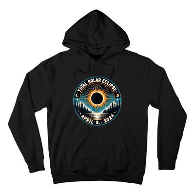 Solar Eclipse Astronomy Vintage 2024 Solar Eclipse Tall Hoodie