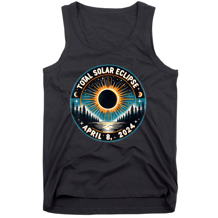 Solar Eclipse Astronomy Vintage 2024 Solar Eclipse Tank Top