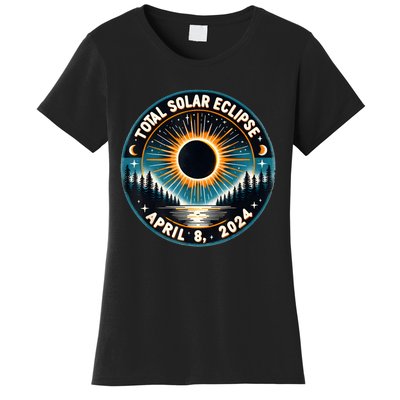 Solar Eclipse Astronomy Vintage 2024 Solar Eclipse Women's T-Shirt