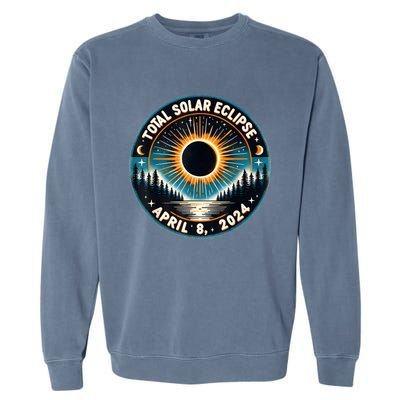 Solar Eclipse Astronomy Vintage 2024 Solar Eclipse Garment-Dyed Sweatshirt