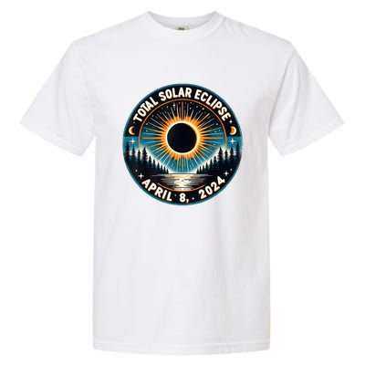 Solar Eclipse Astronomy Vintage 2024 Solar Eclipse Garment-Dyed Heavyweight T-Shirt