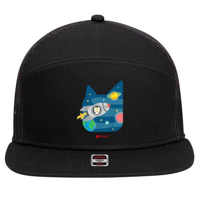 Space Explorer Adventure  7 Panel Mesh Trucker Snapback Hat