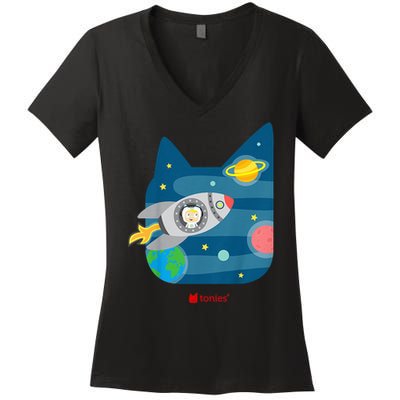 Space Explorer Adventure  Women's V-Neck T-Shirt
