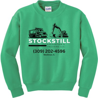 Stockstill Excavation And Trucking Black Wwhite Company Kids Sweatshirt