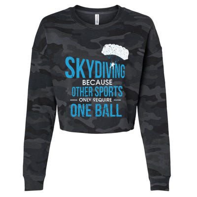 Skydive & Extreme Athlete Skydiving Design For A Skydiver Cropped Pullover Crew