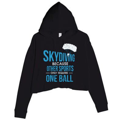 Skydive & Extreme Athlete Skydiving Design For A Skydiver Crop Fleece Hoodie